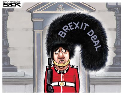 Political Cartoon World Brexit deal fail