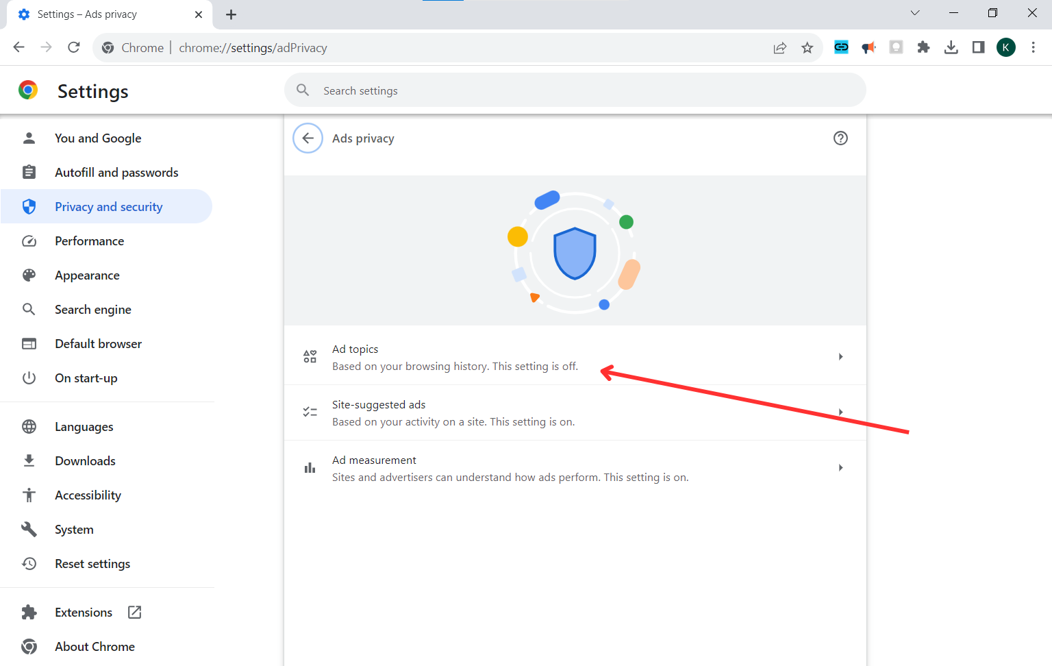 Screenshot 4 of Chrome settings