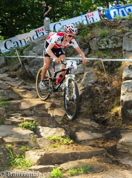 Mathias Flueckiger in a gnarly rock garden en route to World Championship victory