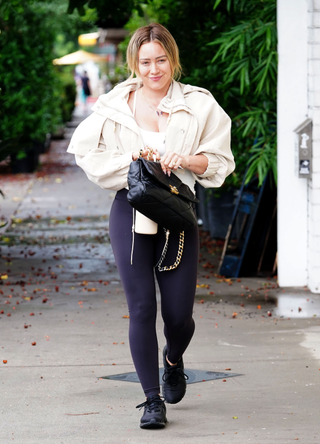 Hilary Duff is seen on August 21, 2023 in Los Angeles, California