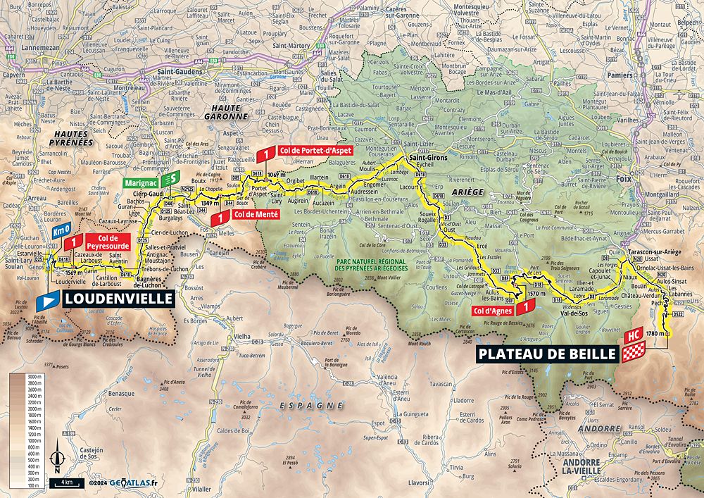 2024 Tour de France maps and profiles