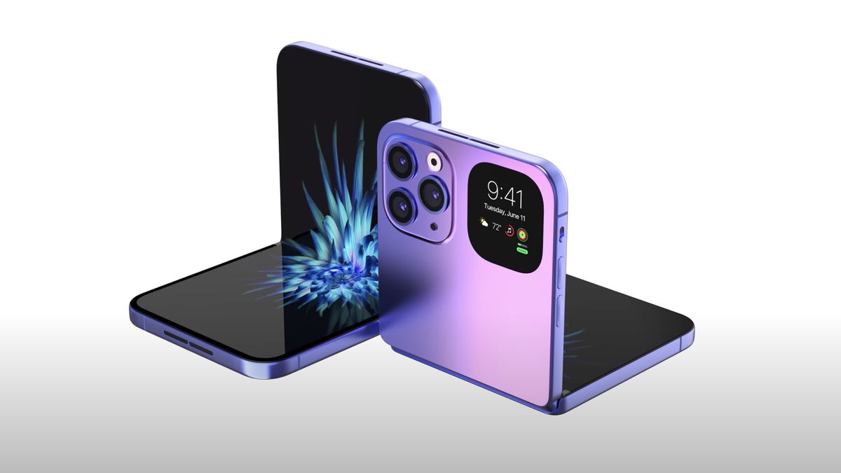 EverythingApplePro render of one of the rumoured foldable iPhones