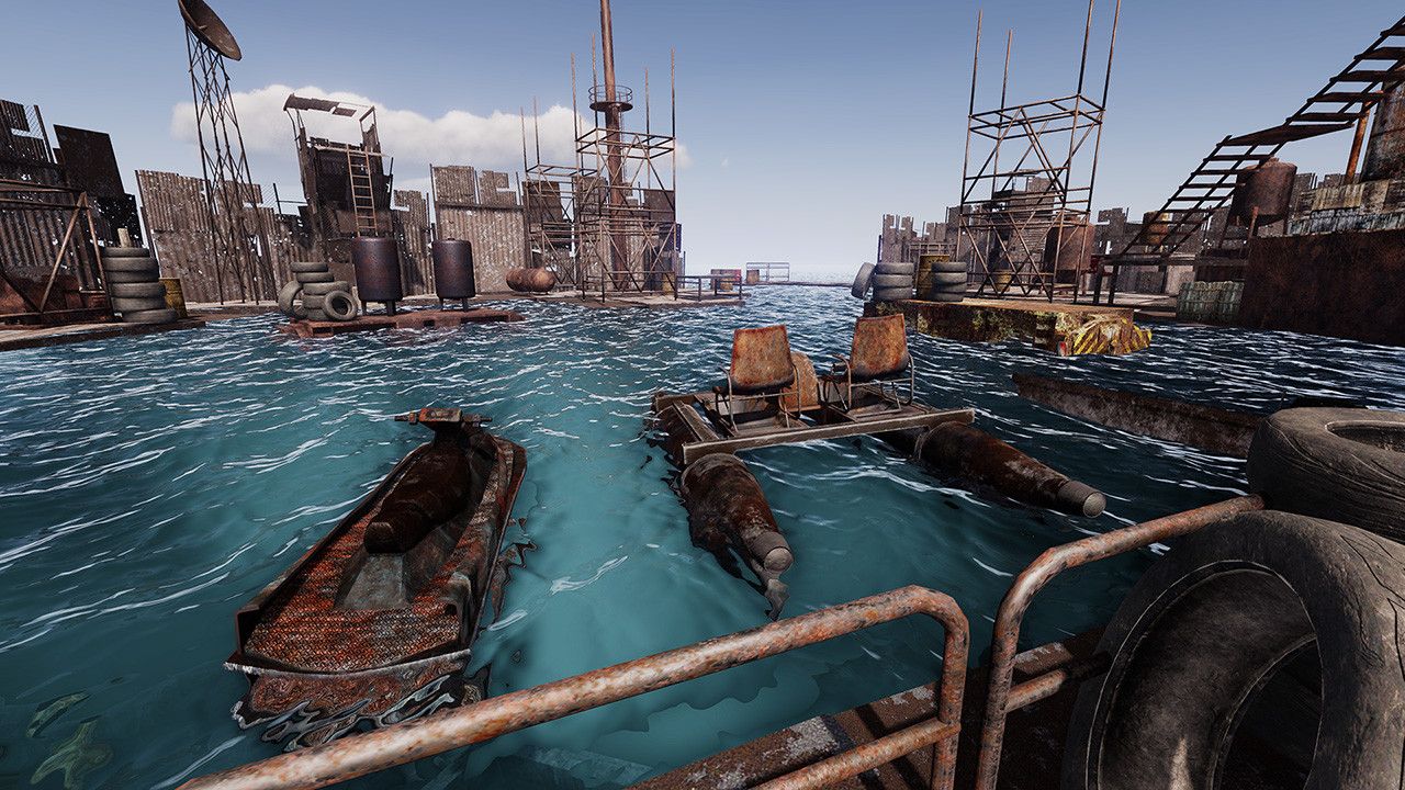 An image from flooded world survival game Sunkenland