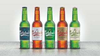 5 Carlsberg bottles