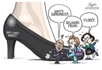 Political Cartoon U.S. Amy Coney Barrett Democrats