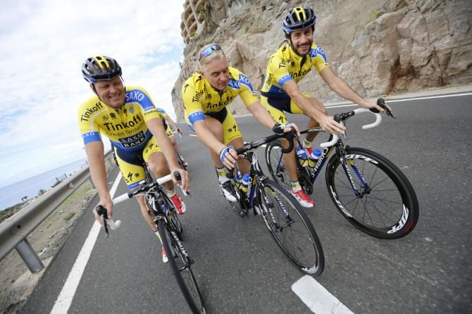Centre of attention at the Tinkoff - Saxo training camp