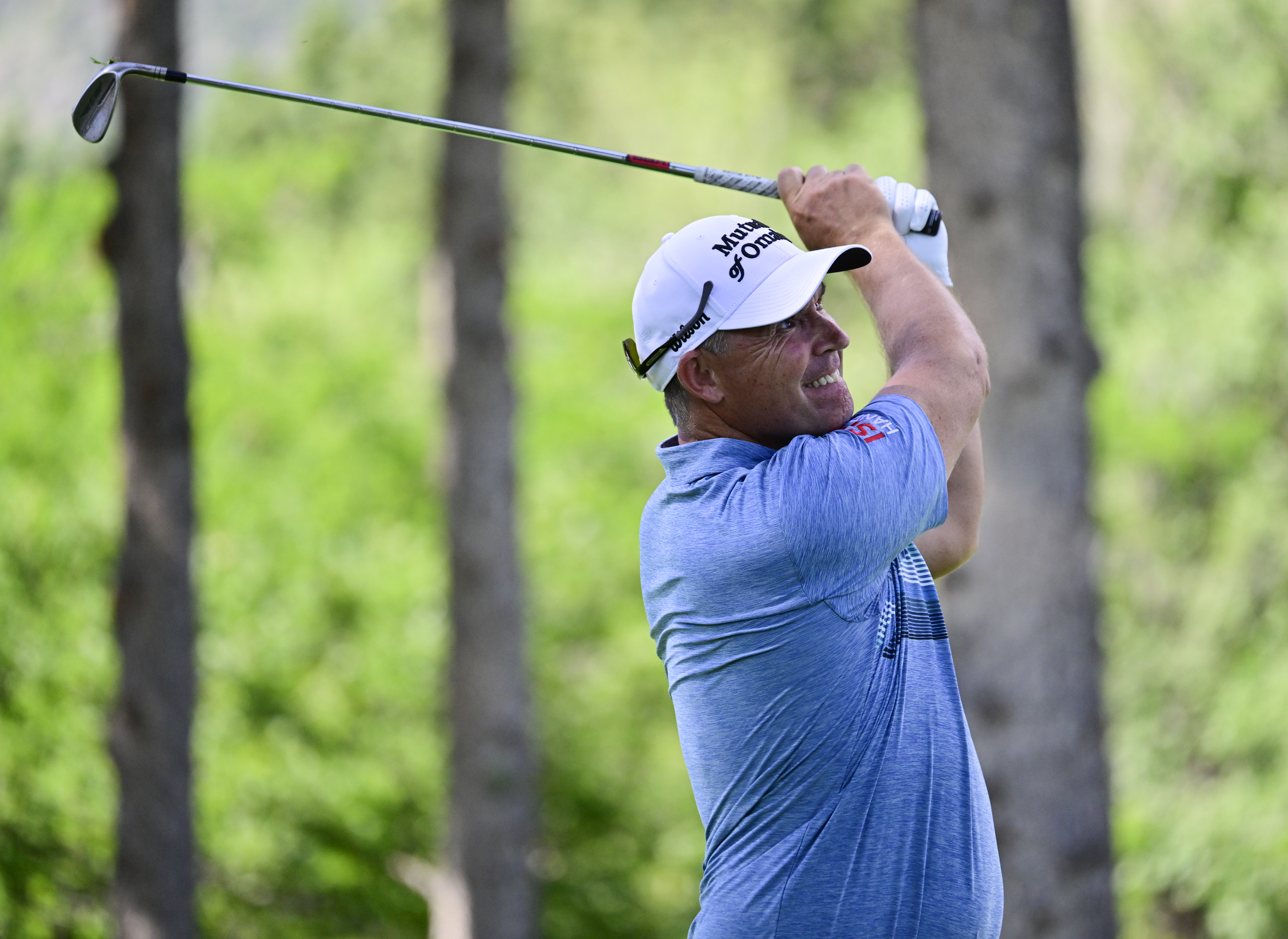 Padraig Harrington hits a wedge shot