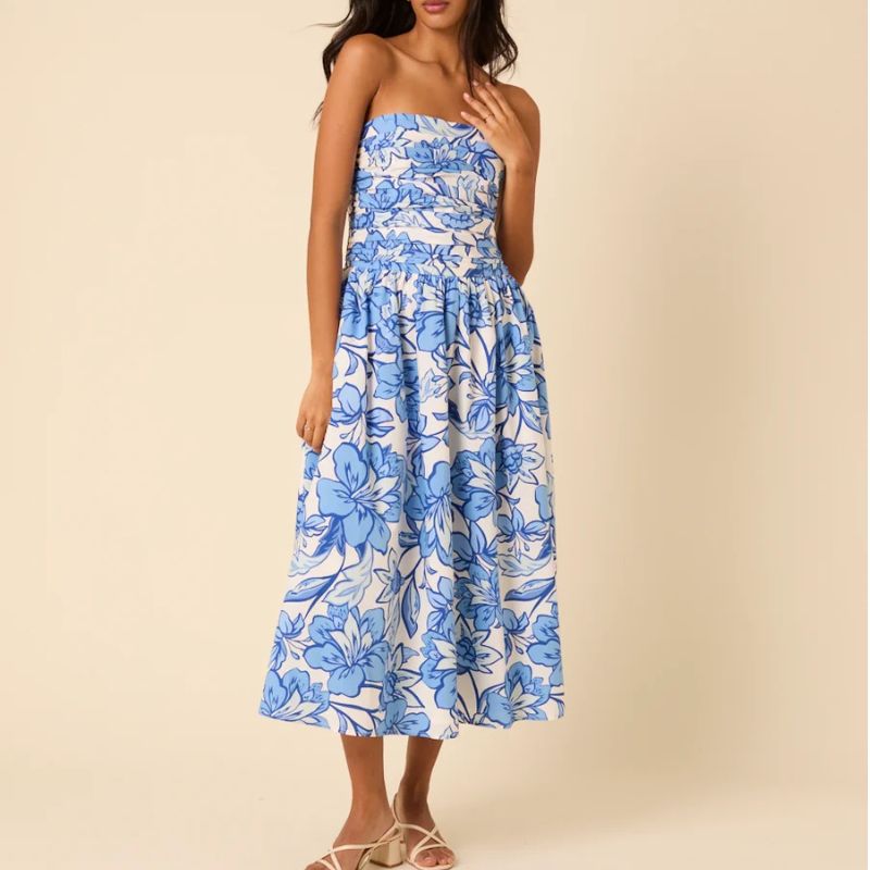Nobody's Child , Floral Bandeau Felicity Midi Dress