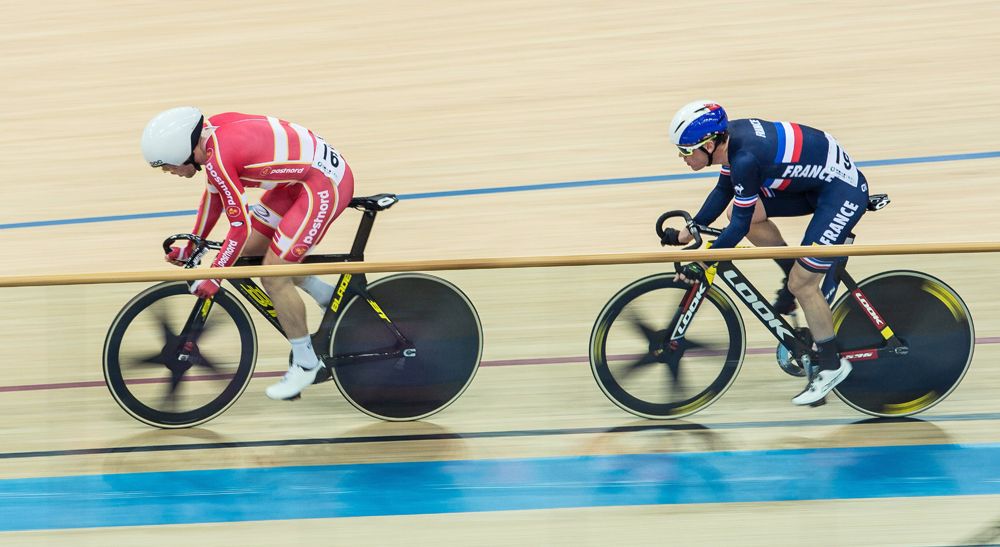 Lasse Hansen of Denmark competes during the Men's omnium