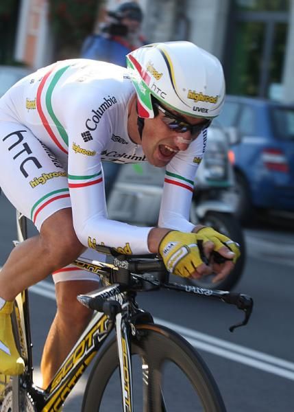Italian champion Marco Pinotti (Columbia) races the GP Stresa