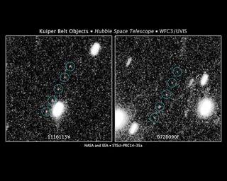 Two distant objects in the Kuiper Belt