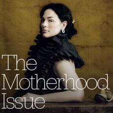 Ashley Graham with The Motherhood Issue overlaid