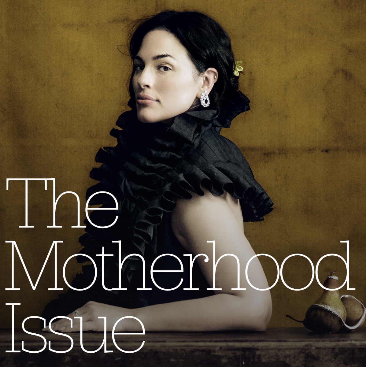 Ashley Graham with The Motherhood Issue overlaid