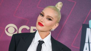 Gwen Stefani wearing bold lipstick