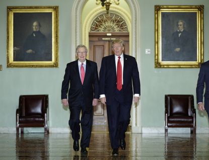 Sen. Mitch McConnell and President Donald Trump.