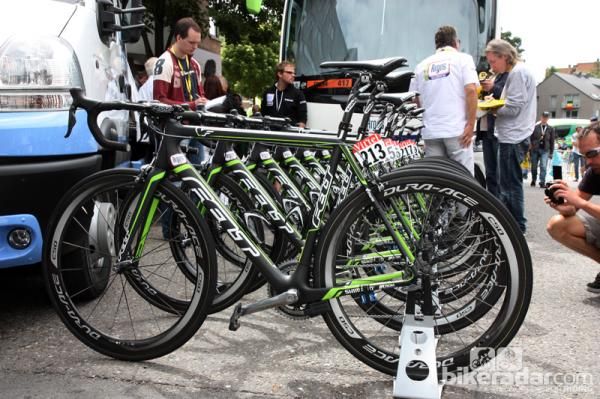Argos-Shimano's Felt F1 road race machines.