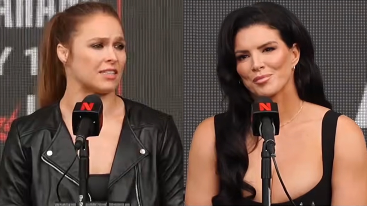 Ronda Rousey and Gina Carano split image 