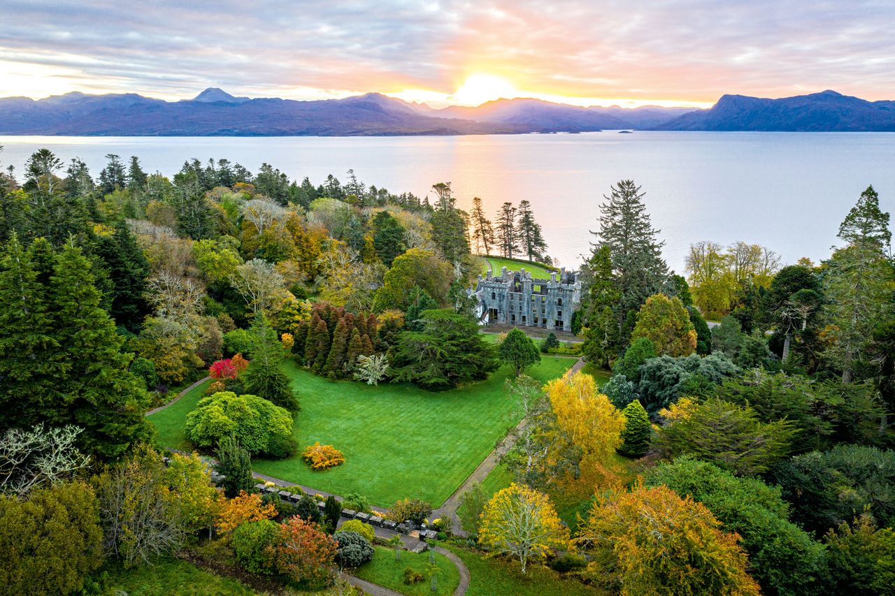 The 40-acre garden on Skye is protected by a band of silver firs and looks towards the mainland over the Sound of Sleat. Claire Takacs&#039;s photograph of Armadale Castle, Isle of Skye.