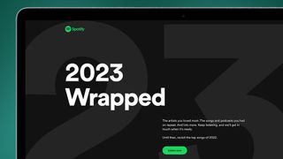 spotify wrapped 2023 op een laptop