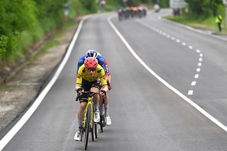 VELIKO TARNOVO, BULGARIA - MAY 09: Jonas Vingegaard of Denmark and Team Visma | Lease a Bike competes in the breakaway during the 109th Giro d'Italia 2026, Stage 2 a 221km stage from Burgas to Veliko Tarnovo / #UCIWT / on May 09, 2026 in Veliko Tarnovo, Bulgaria. (Photo by Tim de Waele/Getty Images)
