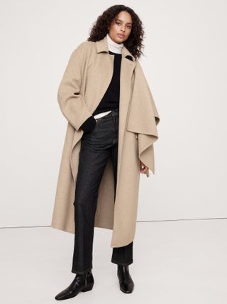 Banana Republic, Oversized Double-Faced Scarf Coat