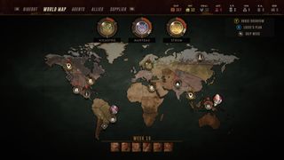 The map screen in The Lamplighters League.