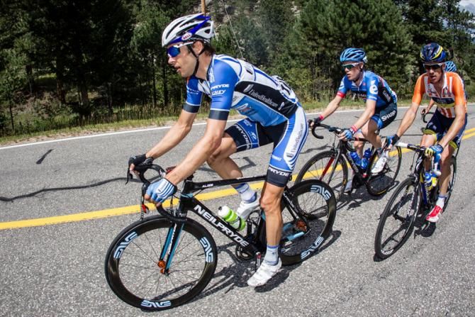 Chris Jones (UnitedHealthcare) sitting on the front of the break.