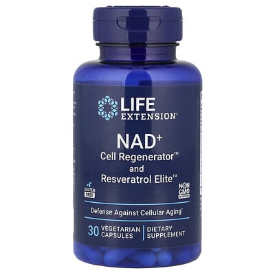 Life Extension, Nad+ Cell Regenerator™ and Resveratrol Elite™, 30 Vegetarian Capsules