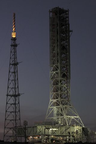 Mobile Launcher Moved into Position