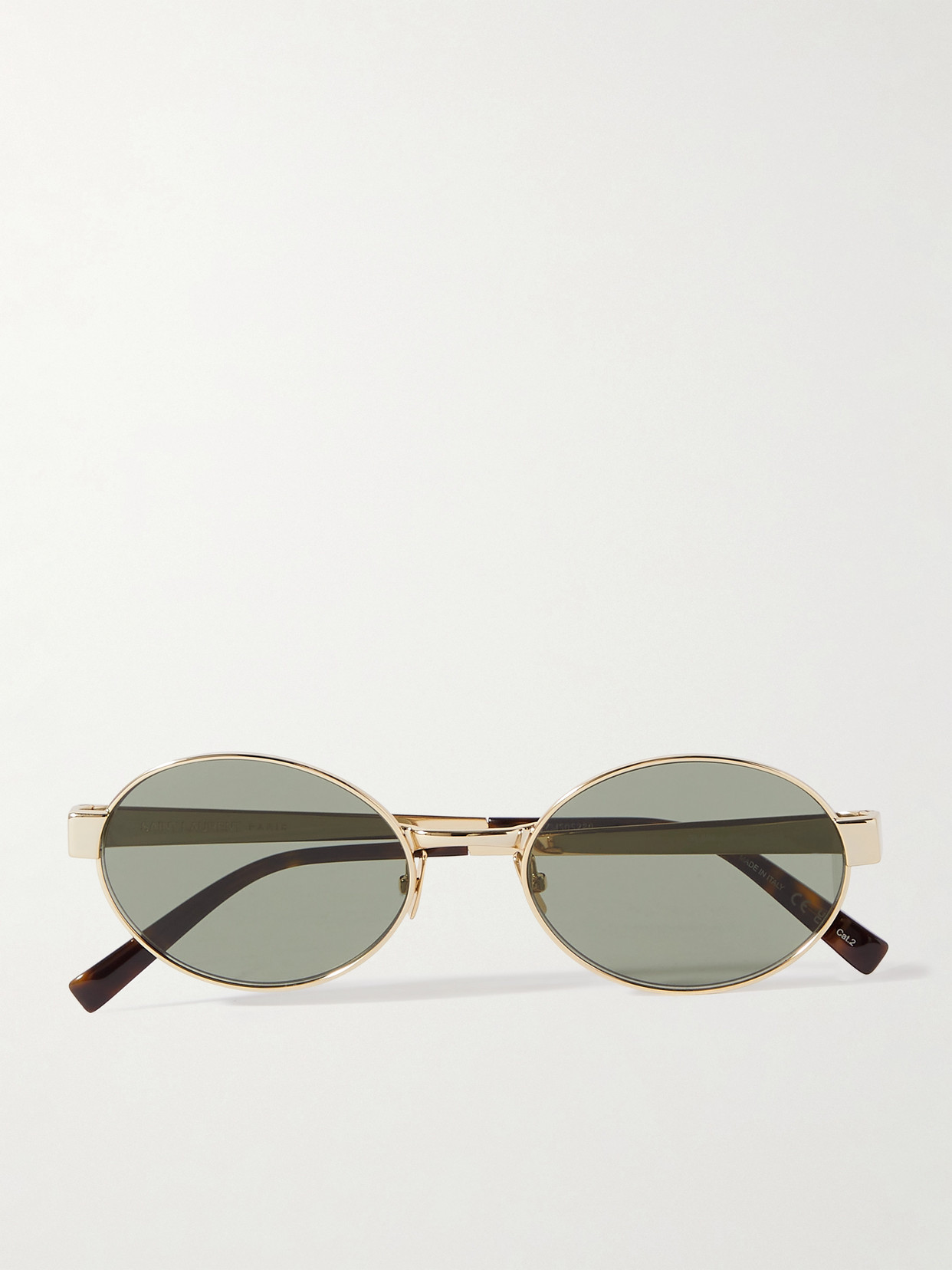 Oval-Frame Gold-Tone Sunglasses