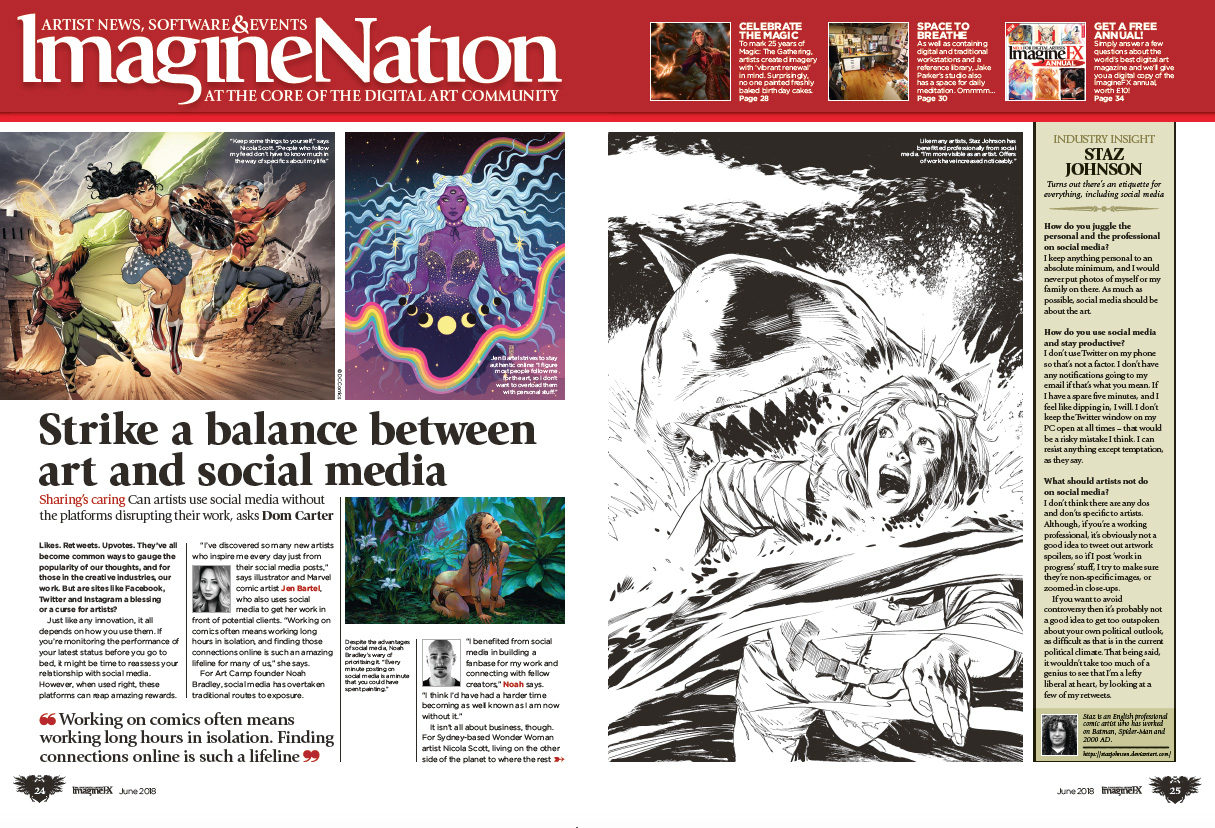 Social media feature spread