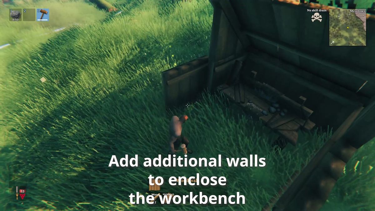 Valheim First Steps Enclose Workbench