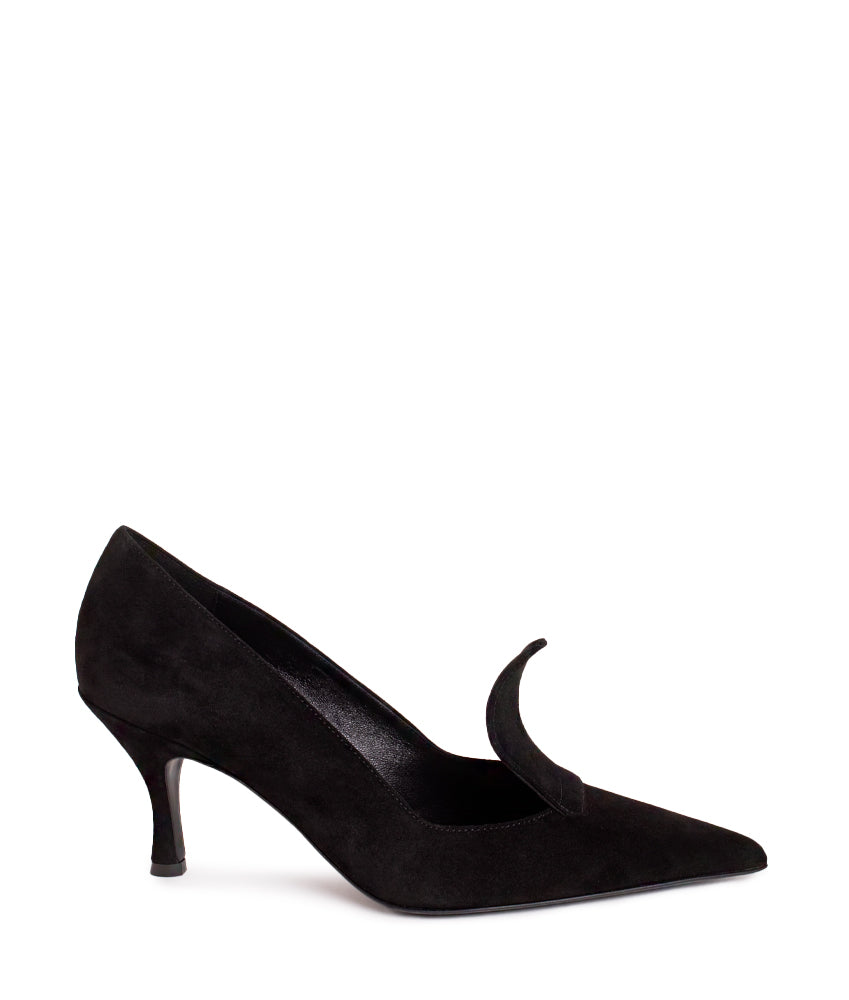 Renata Suede Leather in Black - 36