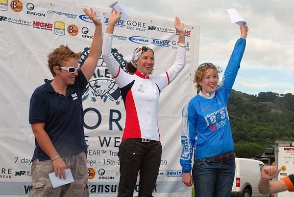 Solo women's podium.