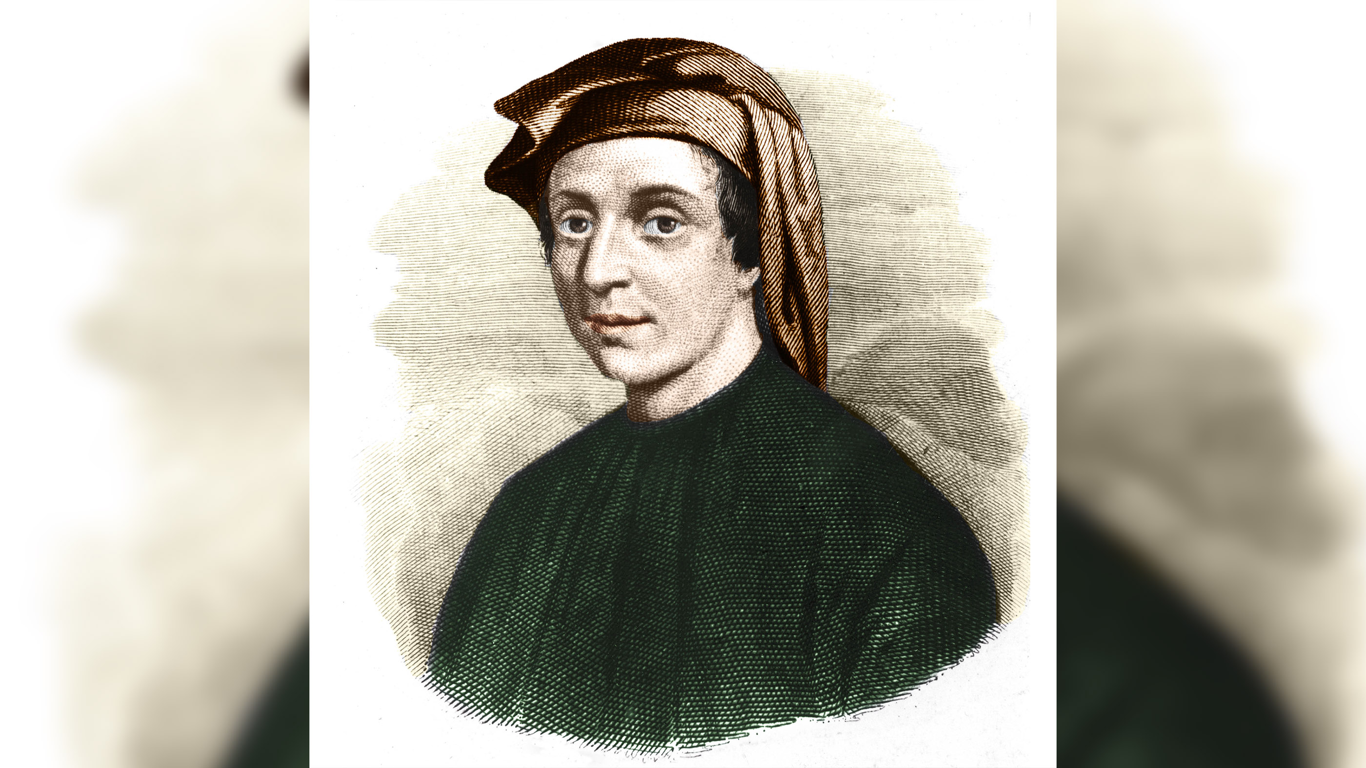 Portrait of Leonardo Fibonacci, who was thought to have discovered the famous Fibonacci sequence. However, in 1202 in a massive tome, he introduces the sequence with a problem involving rabbits.