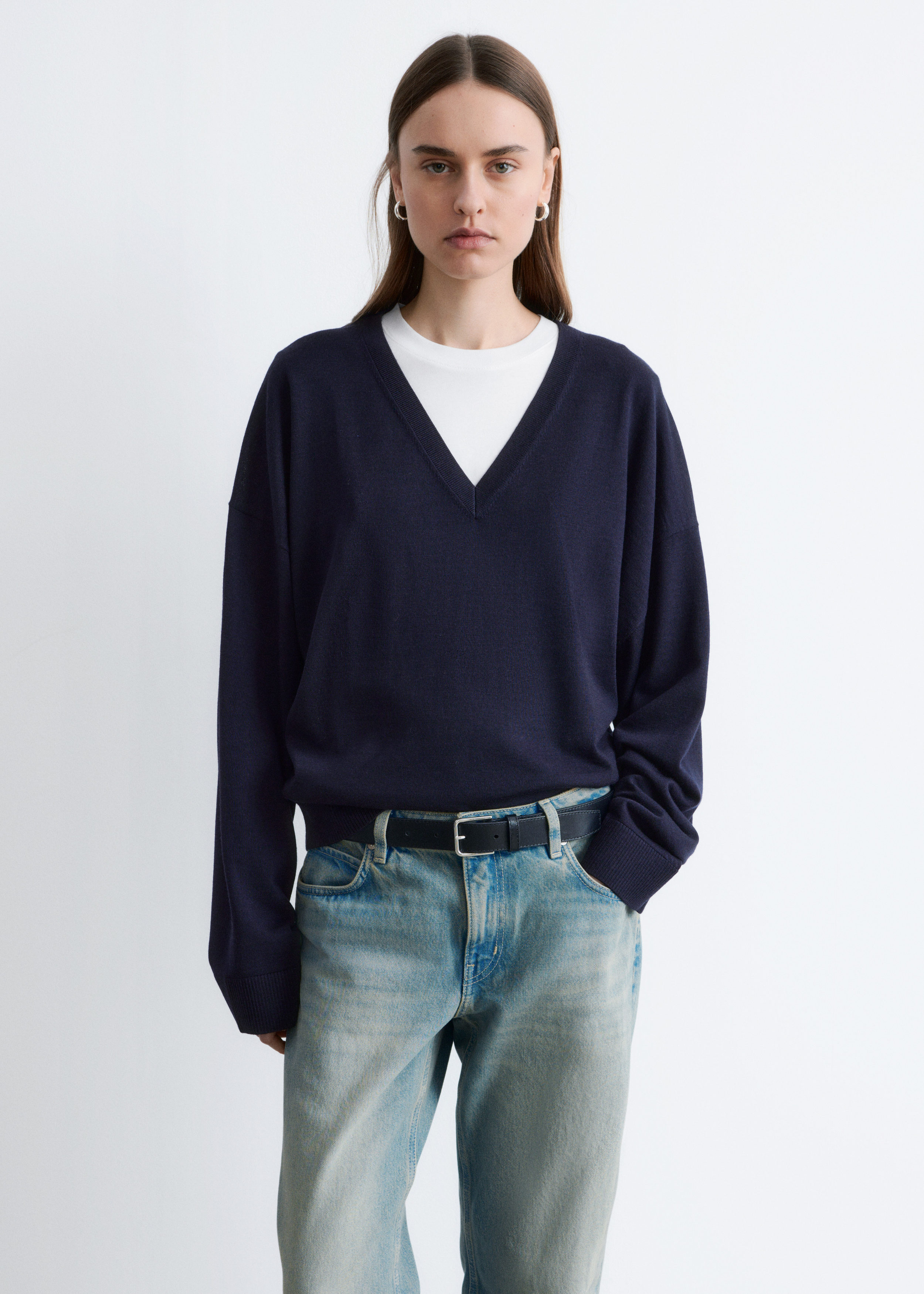 V-Neck Wool Jumper