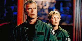 Amanda Tapping and Richard Dean Anderson Stargate SG-1 still