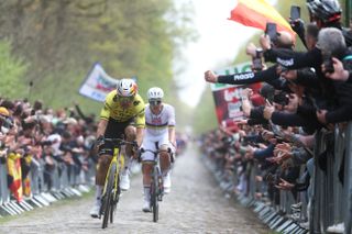 Paris-Roubaix Men LIVE: Tadej Pogačar and Wout Van Aert clear of the rest