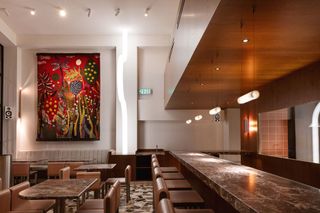 Athens restaurant Gallina interior with bar