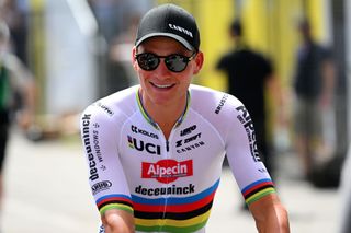 FIRENZE ITALY JUNE 29 Mathieu van der Poel of Netherlands and Team Alpecin Deceuninck prior to the 111th Tour de France 2024 Stage 1 a 206km stage from Firenze to Rimini UCIWT on June 29 2024 in Firenze Italy Photo by Dario BelingheriGetty Images