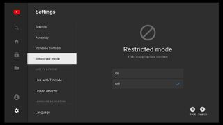 Restrict YouTube content on Switch by showing YouTube Switch Restricted Mode