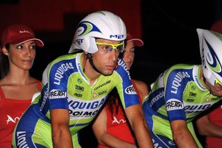 Vincenzo Nibali looks focused before the start