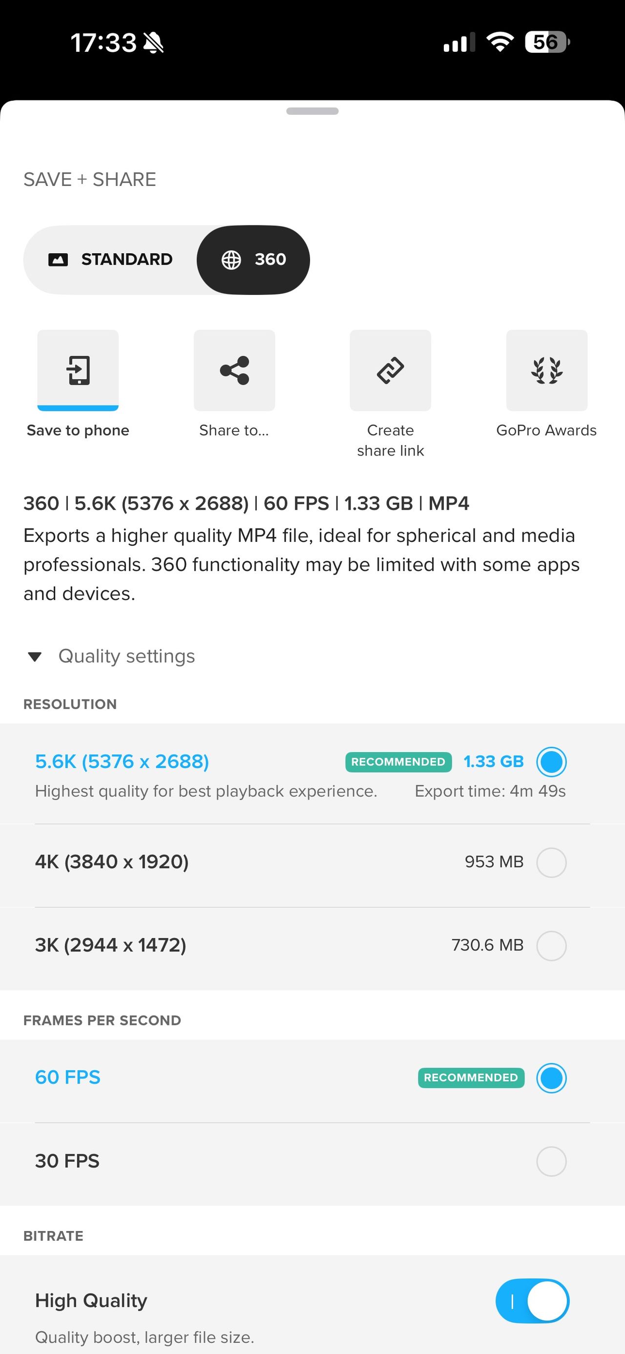 GoPro MAX2 app