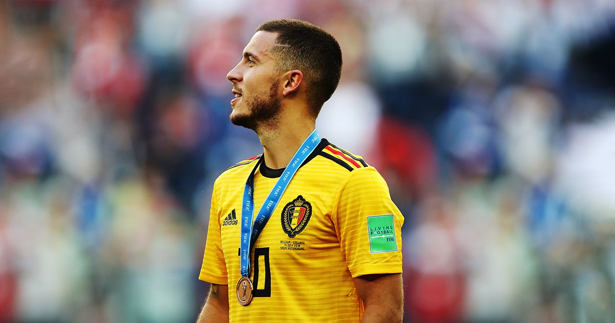 Eden Hazard of Belgium is seen during the 2018 FIFA World Cup Russia 3rd Place Playoff match between Belgium and England at Saint Petersburg Stadium on July 14, 2018 in Saint Petersburg, Russia.