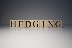 Hedging post on white background