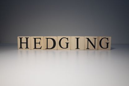 Hedging post on white background