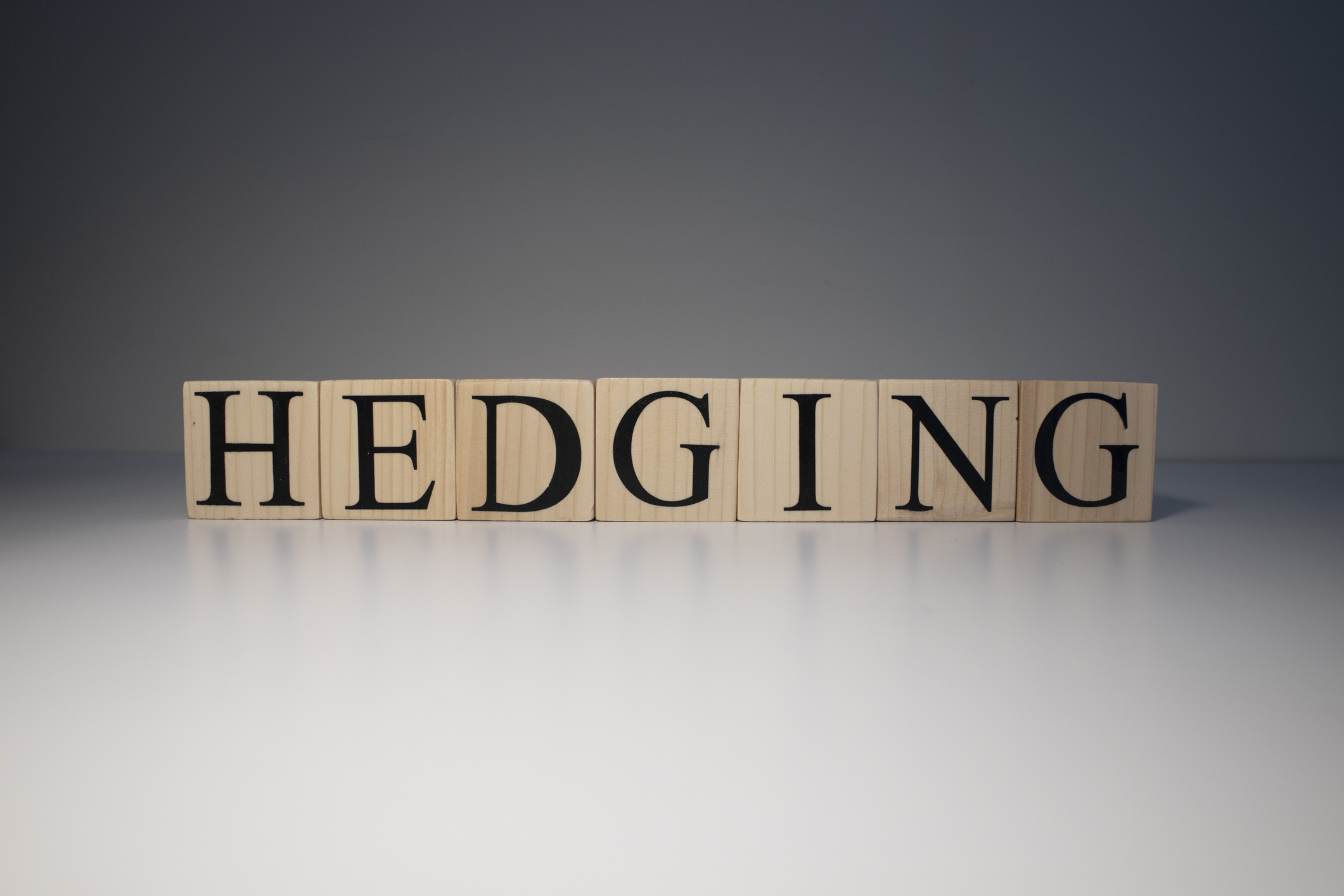 Hedging post on white background