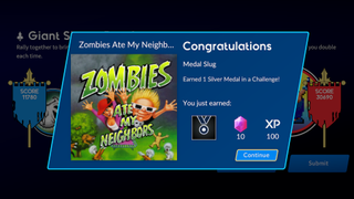 A screenshot showing Challenge rewards in Antstream Arcade