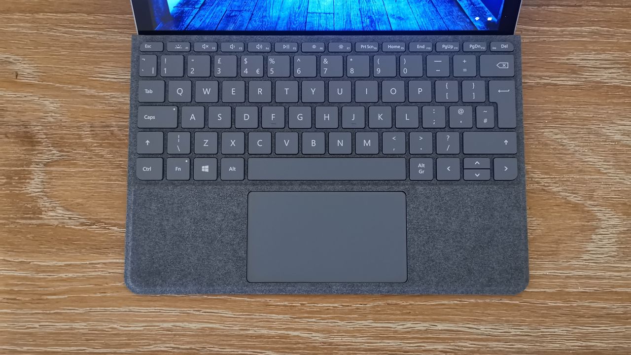 A photograph of the Microsoft Surface Go 3's keyboard
