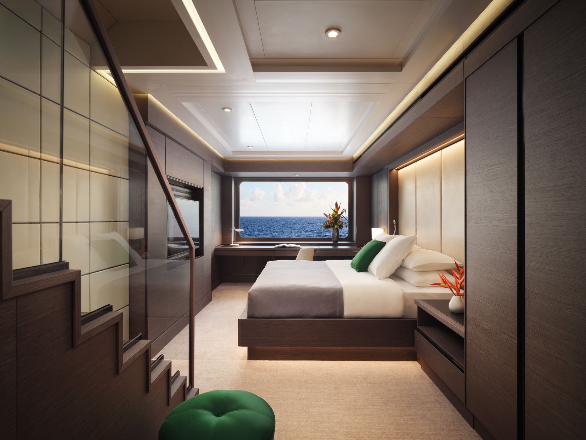 Small, modern cruise ship